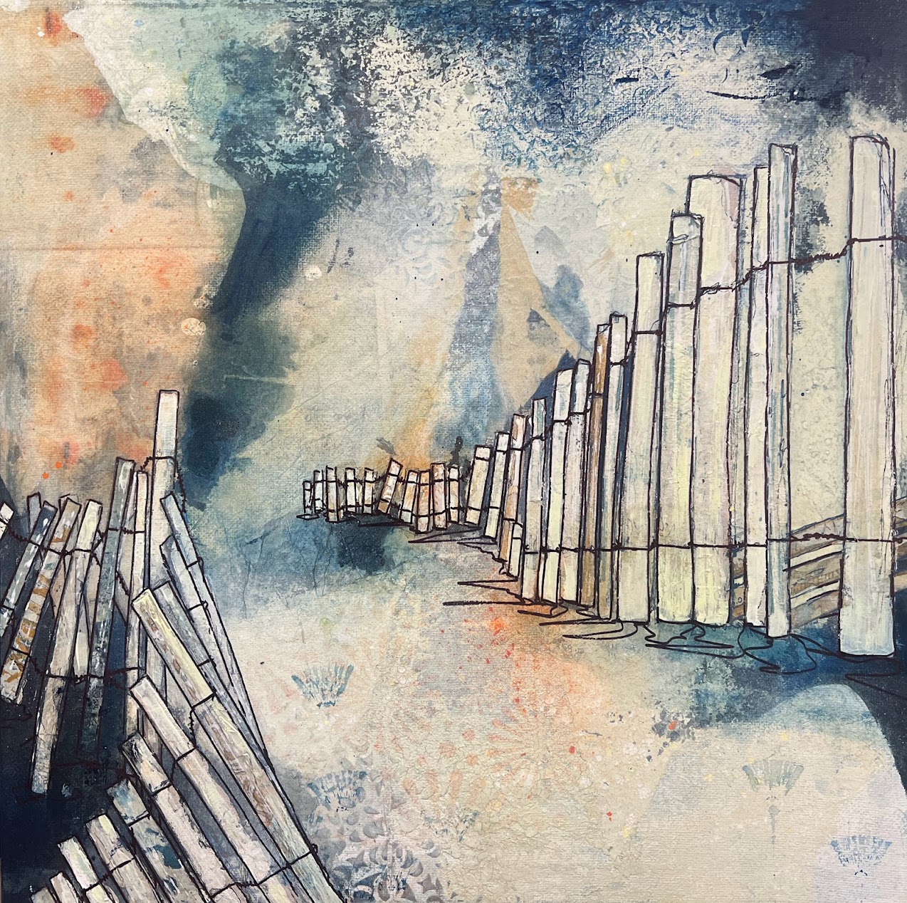 Phare de Bois, Ganivelles, 50 × 50 cm