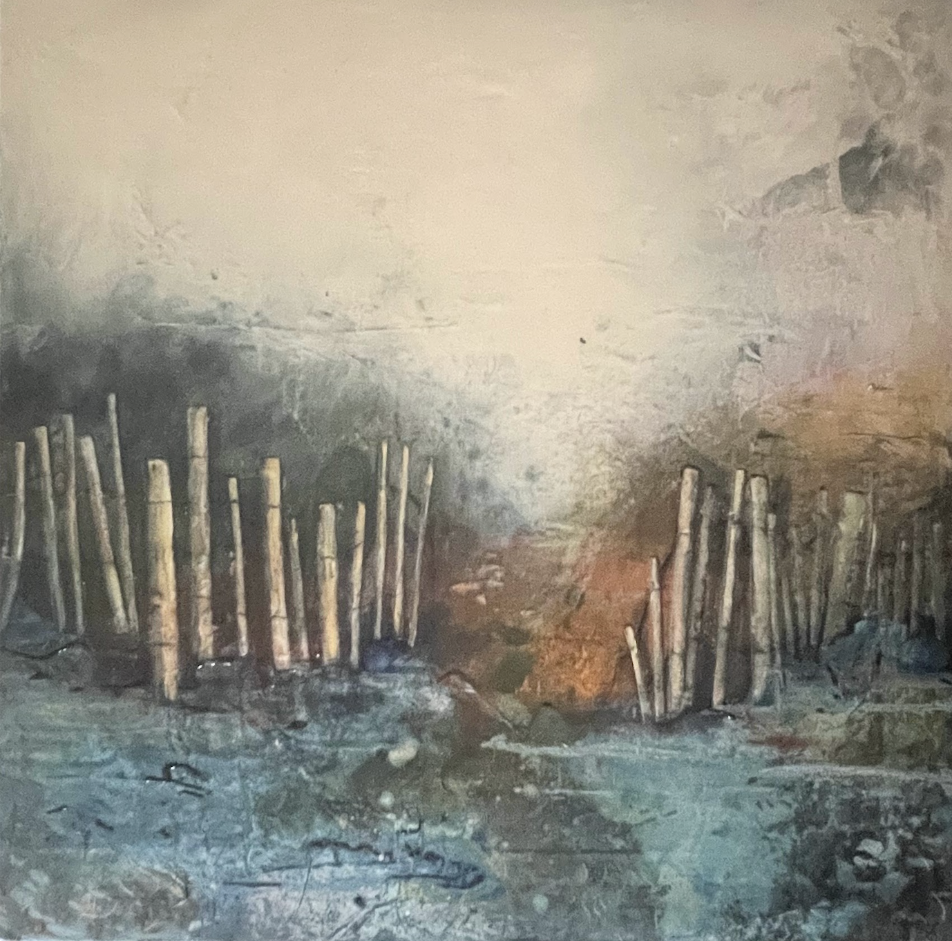 Sillage, Ganivelles, 60 × 60 cm